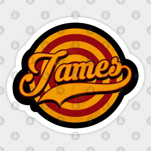 James is The Name Sticker by CTShirts